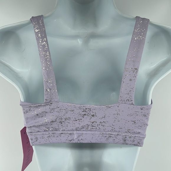 Kyoyo lilac silver twist front sports bra yoga bralette NEW small - Picture 7 of 11
